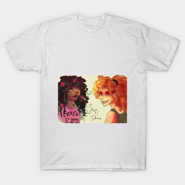 "Flower Girl and Demolition Girl" T-Shirt by RoAnnaSylver